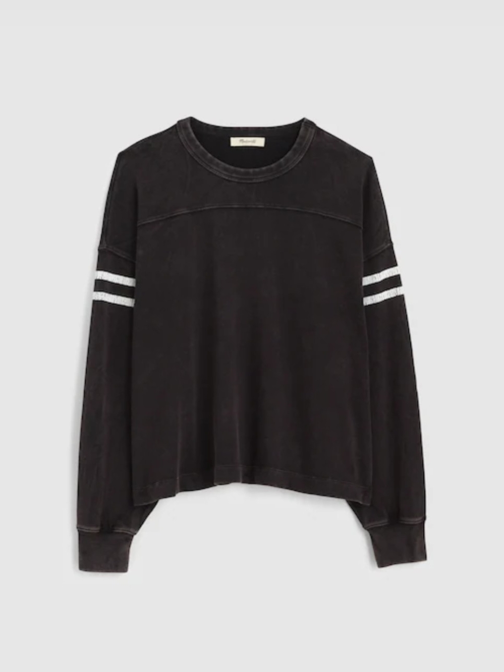 Madewell The Relaxed Crewneck Long Sleeve Tee Black Small